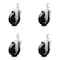 Service Caster 4 Inch Hard Rubber Wheel Swivel 3/4 Inch Square Stem Caster Set SCC-SQ20S414-HRS-34-4 - alternate 1